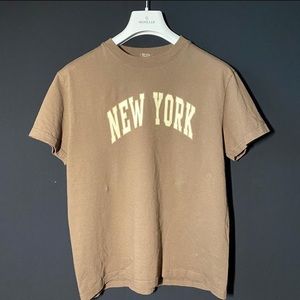 Brandy Melville Brown New York T-Shirt